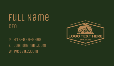 Sunset Mountain Park Business Card Image Preview