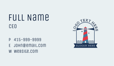 Lighthouse Tower Beacon Business Card