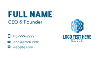Blue Hexagon Snowflake  Business Card Image Preview