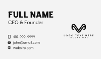 Modern Curve Letter V Business Card Image Preview