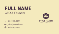 Brush Paint Hexagon Business Card Image Preview