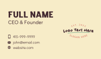 Generic Handwritten Firm Business Card Image Preview