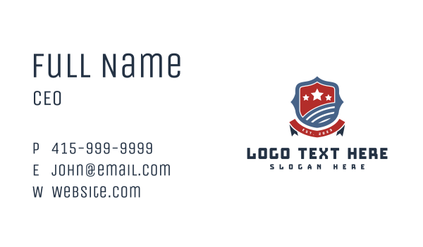 Sports League Shield Banner Business Card Design Image Preview
