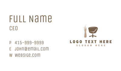 Chair Decor Furniture Business Card Image Preview