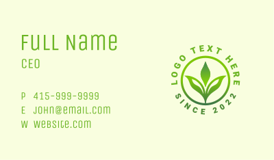 Ecology Leaf Garden  Business Card