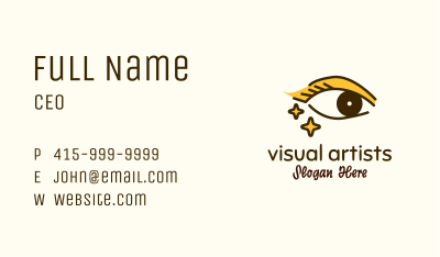 Makeup Eye Sparkle Business Card Image Preview