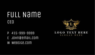 Luxury Pegasus Shield Business Card Image Preview