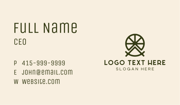 Minimalist Ferris Wheel Business Card Design Image Preview