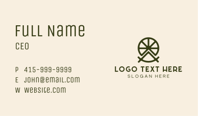 Minimalist Ferris Wheel Business Card Image Preview