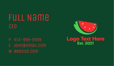 Fresh Watermelon Slice  Business Card
