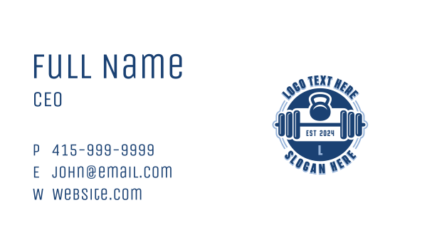 Barbell Fitness Weights Business Card Design Image Preview