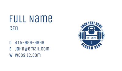 Barbell Fitness Weights Business Card Image Preview