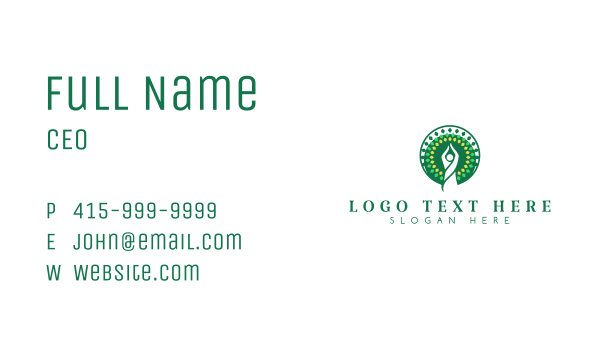 Human Yoga Tree Business Card Design Image Preview