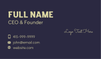 Minimalist Script Wordmark Business Card Image Preview