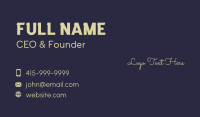 Minimalist Script Wordmark Business Card Design