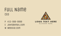 Brown Stained Glass Tribal Triangle Business Card Image Preview