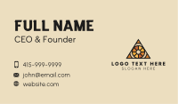 Brown Stained Glass Tribal Triangle Business Card Design