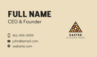Brown Stained Glass Tribal Triangle Business Card Image Preview