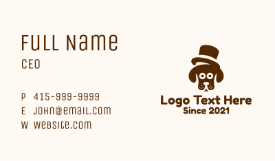 Top Hat Hound Business Card Image Preview