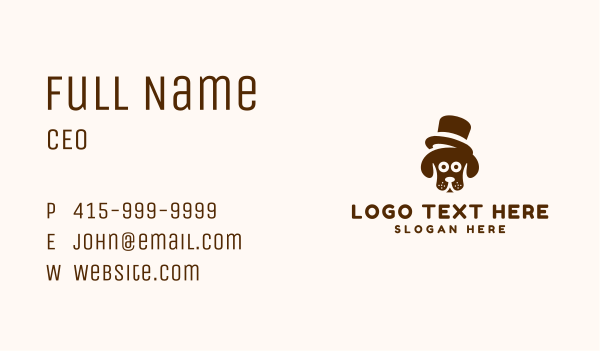 Top Hat Hound Business Card Design Image Preview