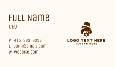 Top Hat Hound Business Card Image Preview