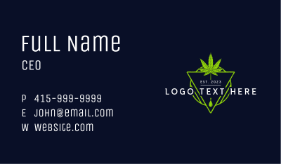 Marijuana Oil Dispensary Business Card Image Preview