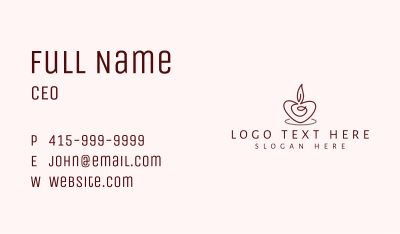 Candle Heart Decor Business Card Image Preview
