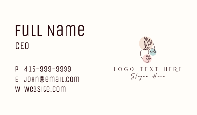 Nature Beauty Face Skincare Business Card Image Preview