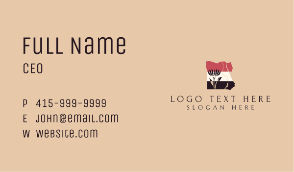 Lotus Egypt Flag Business Card Design Image Preview