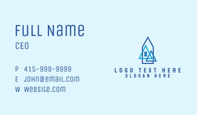 Blue Roof Real Estate Business Card Image Preview