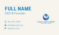 Blue Business Letter W  Business Card Image Preview