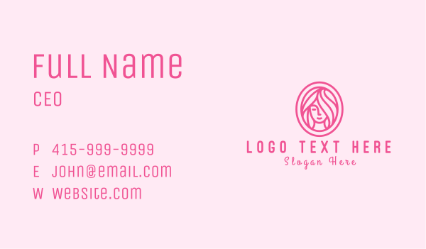 Pink Beauty Salon  Business Card Design Image Preview