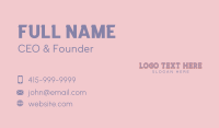 Fun Quirky Wordmark Business Card Image Preview