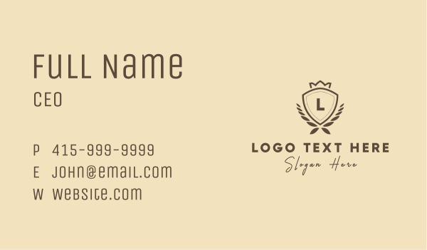 Crown Shield Badge Letter Business Card Design Image Preview