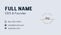 Brush Script Badge Wordmark Business Card Image Preview