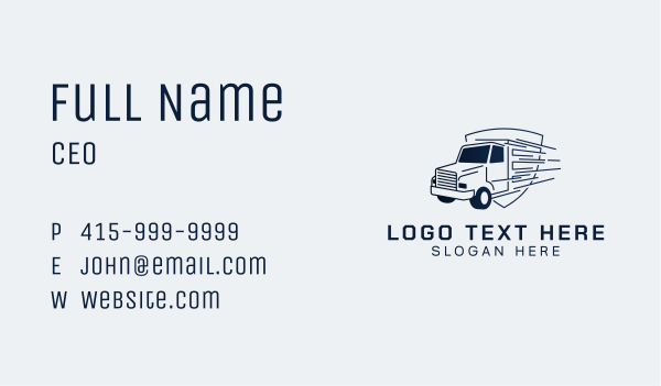 Express Transport Truck Business Card Design Image Preview