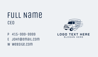 Express Transport Truck Business Card Image Preview