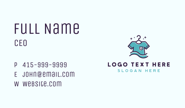 T-Shirt Laundry Cleaning Business Card Design Image Preview