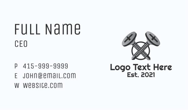 Screw Bolt Tool  Business Card Design Image Preview