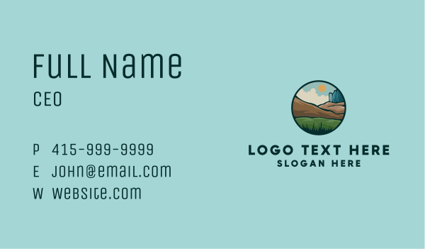 Rustic Outdoor Landscape Business Card Design Image Preview