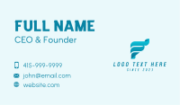 Tech Company Letter F  Business Card Design