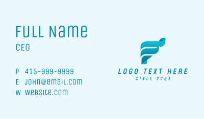 Tech Company Letter F  Business Card Image Preview