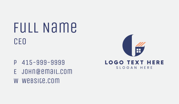 House Roof Letter G Business Card Design Image Preview