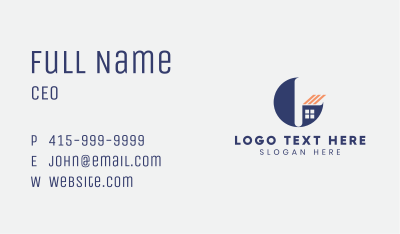 House Roof Letter G Business Card Image Preview