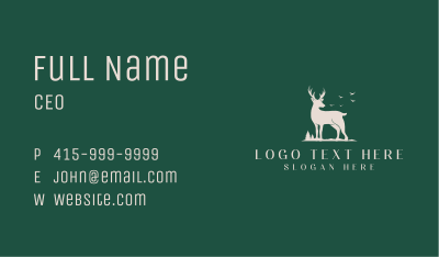Wildlife Deer Forest Business Card Image Preview