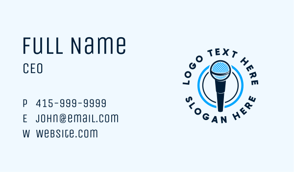 Audio Voice Microphone Business Card Design Image Preview