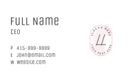 Feminine Cosmetic Watercolor Letter Business Card Image Preview