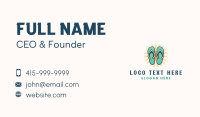 Summer Vacation Slippers Business Card Preview