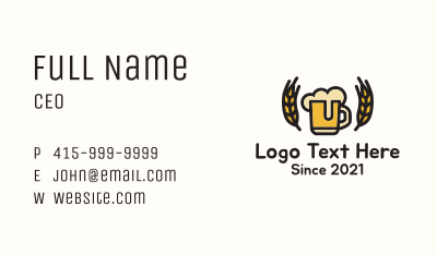 Craft Beer Bar Business Card Image Preview