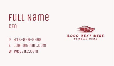 Car Fast Vehicle Business Card Image Preview
